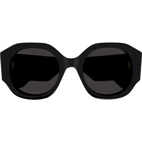 Schwarze Sonnenbrille mit Original-Etui , Damen, Größe: 53 MM - Chloé - Modalova