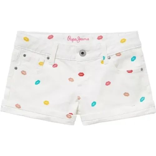 Lippenmuster Denim Shorts - Pepe Jeans - Modalova