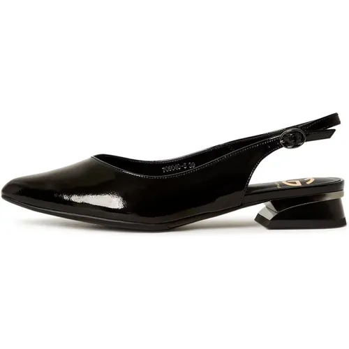 Elegante Slingback Ballerinas - Schwarz , Damen, Größe: 39 EU - Cesare Gaspari - Modalova