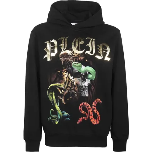 Maxi Print Baumwoll Hoodie , Herren, Größe: 2XL - Philipp Plein - Modalova