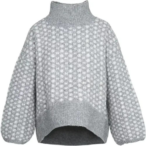 Dunkelgrauer Melange Logo Pullover - HÉST - Modalova