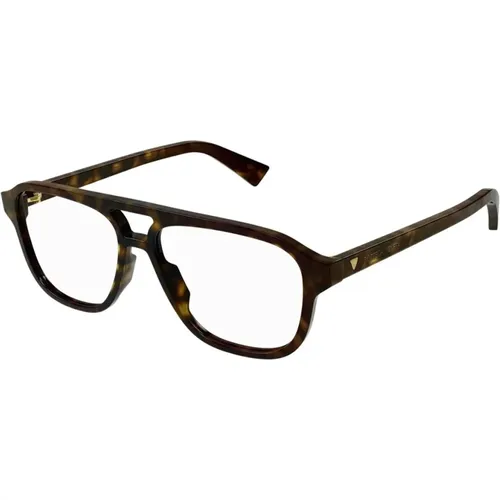 Classic Pilot Frame Glasses , unisex, Sizes: 56 MM - Bottega Veneta - Modalova