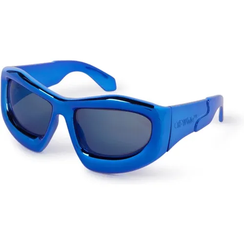 Matte Black Oval Sunglasses , unisex, Sizes: 62 MM - Off White - Modalova