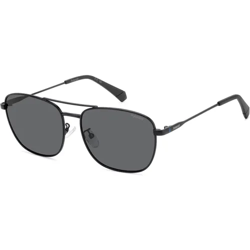 Matte /Grey Sunglasses , male, Sizes: 59 MM - Polaroid - Modalova