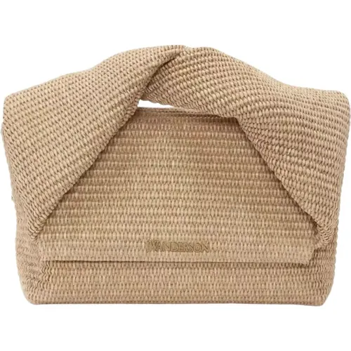 Raffia Twister Large Bag , female, Sizes: ONE SIZE - JW Anderson - Modalova