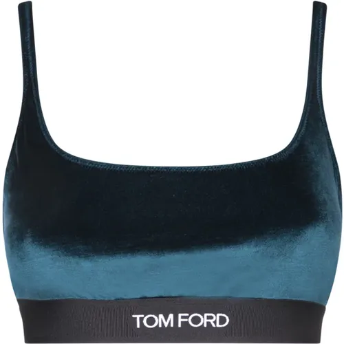 Luxury Velvet Bralette, Seamless, , female, Sizes: S, XS - Tom Ford - Modalova