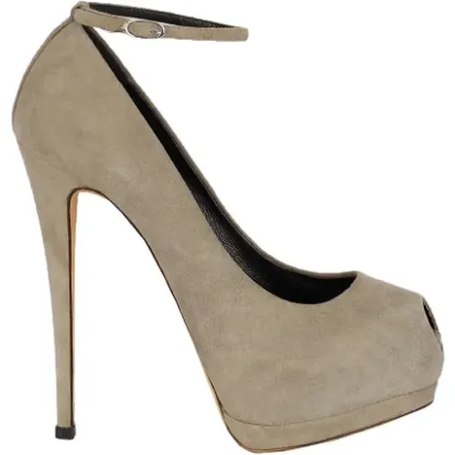 Pre-owned Suede heels , female, Sizes: 5 1/2 UK - Giuseppe Zanotti Pre-owned - Modalova