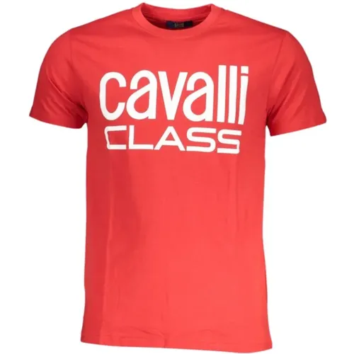 Cotton Logo Print T-Shirt , male, Sizes: XL, L, M, 2XL - Cavalli Class - Modalova