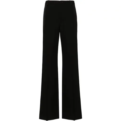 Schwarze Woll Straight-Leg Hose - Balenciaga - Modalova