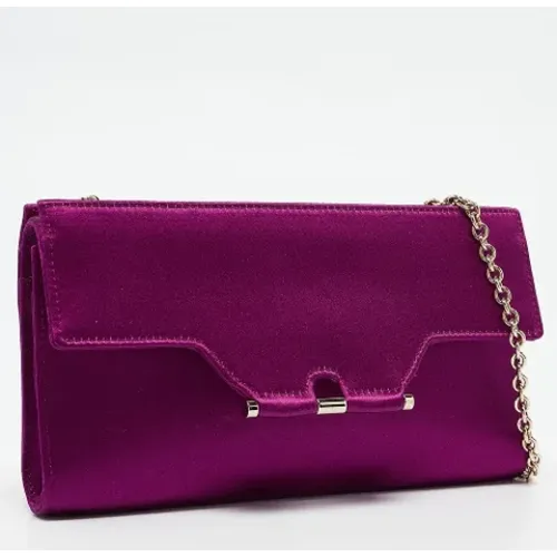 Pre-owned Satin clutches , female, Sizes: ONE SIZE - Yves Saint Laurent Vintage - Modalova