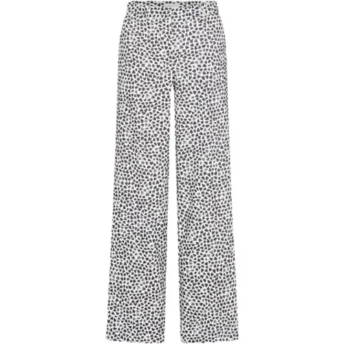 Heart Print Wide Trousers , female, Sizes: XS, L - Fabienne Chapot - Modalova