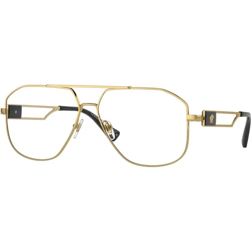 Gold Eyewear Frames , unisex, Größe: 57 MM - Versace - Modalova