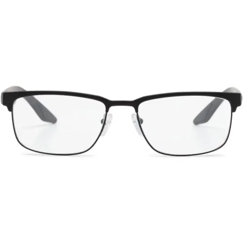 Schwarze Optische Brille Stilvoll und Vielseitig,Blaue Linea Rossa Optische Brille - Prada - Modalova