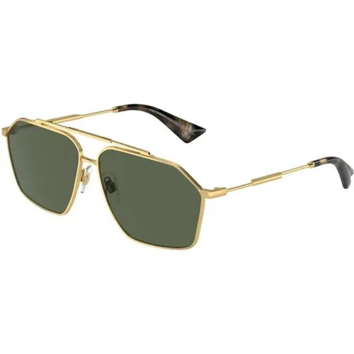 Gold Polarisierte Grüne Sonnenbrille - Dolce & Gabbana - Modalova