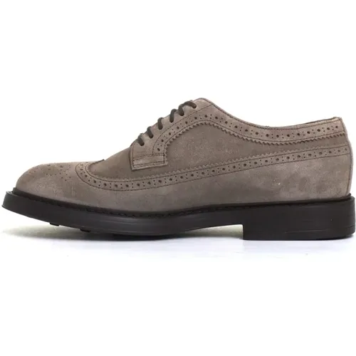 Suede Laced Derby Shoes , male, Sizes: 9 UK, 6 UK, 8 1/2 UK, 8 UK, 6 1/2 UK - Doucal's - Modalova