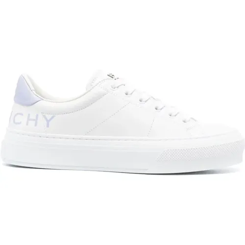 Logo-Print Leder Sneakers , Damen, Größe: 37 EU - Givenchy - Modalova