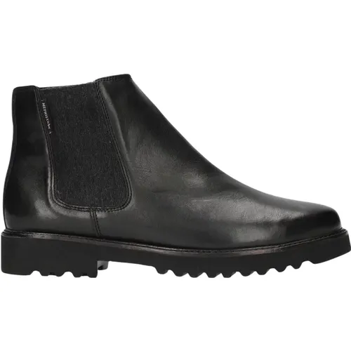 Schwarze Leder Damen Stiefeletten , Damen, Größe: 40 1/2 EU - mephisto - Modalova