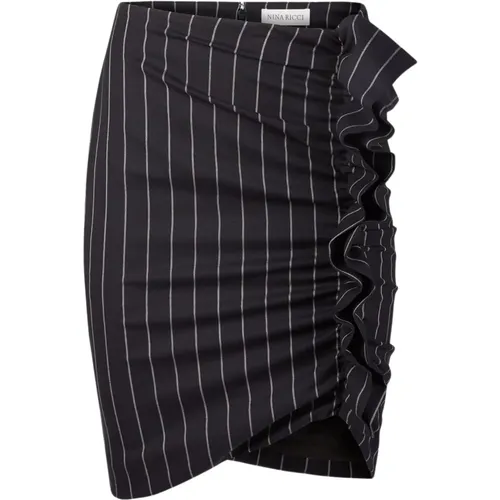 Pinstripe Draped Midi Skirt , female, Sizes: XL, 2XS, L, M, XS, 2XL, S - Nina Ricci - Modalova