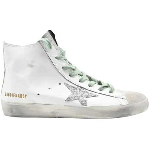 Weiße Glitzer Grüne High Top Sneakers - Golden Goose - Modalova