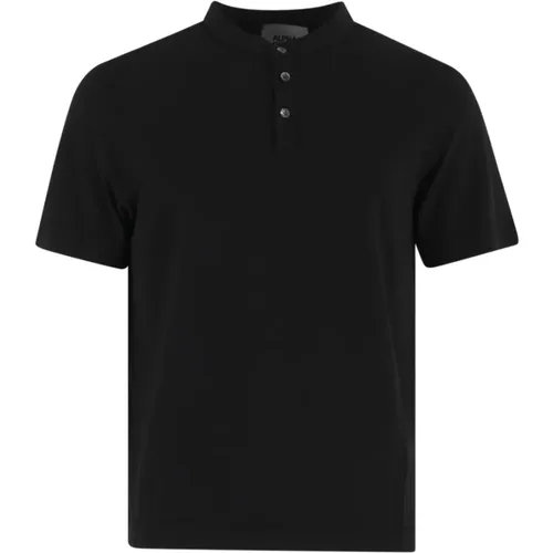 Cotton T-Shirt with Buttons , male, Sizes: M, L, XL, 2XL - Alpha Studio - Modalova