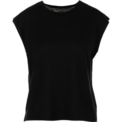 Schwarzes Top Tank Debardeur , Damen, Größe: M - majestic filatures - Modalova