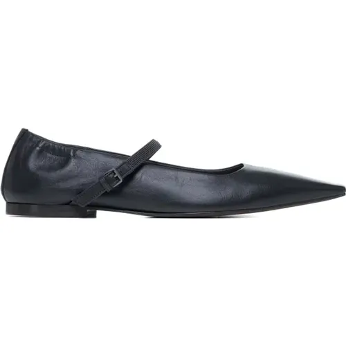 Schwarze flache Schuhe Eleganter Stil - BRUNELLO CUCINELLI - Modalova