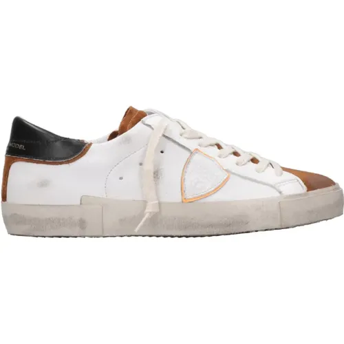 Niedrige Abgenutzte Sneakers , Herren, Größe: 41 EU - Philippe Model - Modalova