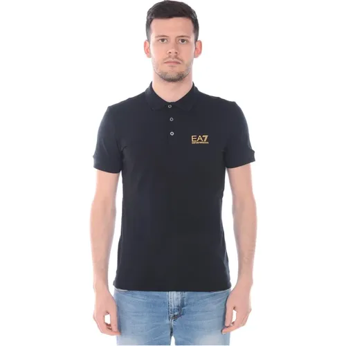 Klassisches Polo Shirt , Herren, Größe: L - Emporio Armani EA7 - Modalova