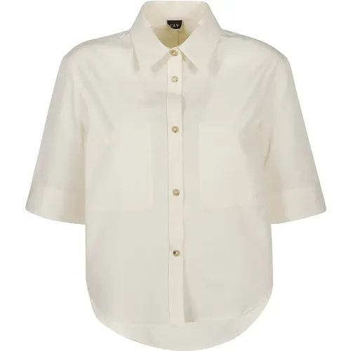 Short Sleeve Shirt , female, Sizes: L, S, M, XS - Fay - Modalova