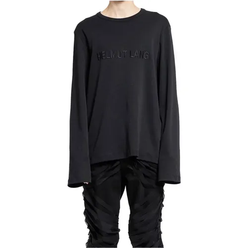 Besticktes Logo Oversized T-Shirt,Oversized T-Shirt mit gesticktem Logo - Helmut Lang - Modalova