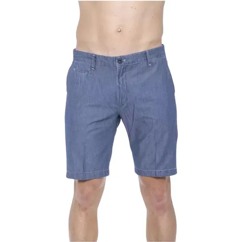 Blaue Baumwoll-Slim-Fit-Shorts - Armata Di Mare - Modalova