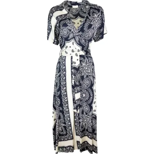 V-Ausschnitt Bandana Print Kleid , Damen, Größe: M - Liu Jo - Modalova