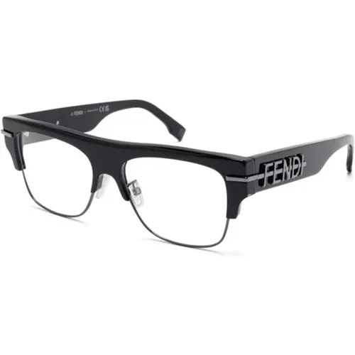 Fe50095U 001 Optical Frame , male, Sizes: 53 MM - Fendi - Modalova