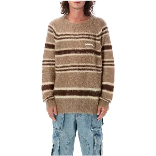 Striped Knit Crewneck Sweater , male, Sizes: L, M - Nahmias - Modalova