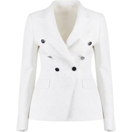 Pailletten Doppelreihiger Blazer , Damen, Größe: M - Tagliatore - Modalova