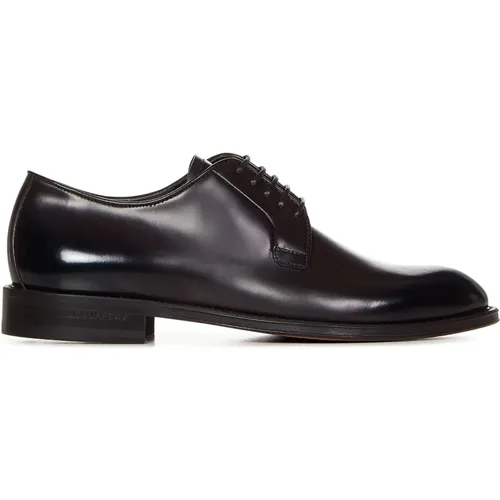 Dark Flat Shoes , male, Sizes: 6 UK, 7 UK - Dsquared2 - Modalova