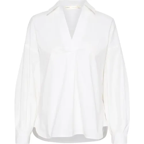 Puffärmel Weiße Bluse , Damen, Größe: L - InWear - Modalova