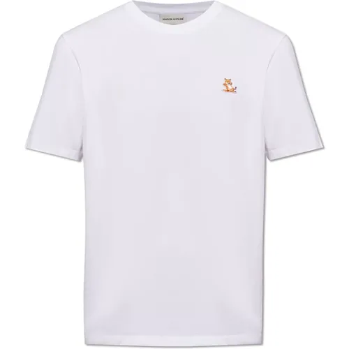 T-Shirt mit Logo , Herren, Größe: S - Maison Kitsuné - Modalova