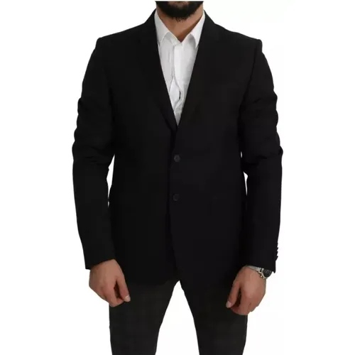 Wool Blazer Slim Fit Notch , male, Sizes: XL - Dolce & Gabbana - Modalova