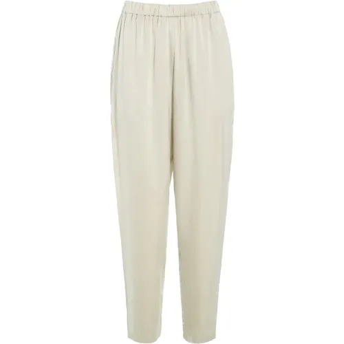 Silk Ivory Trousers 247-2409-4880 , female, Sizes: XL, L, M, XS - Bitte Kai Rand - Modalova