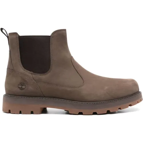 Nubuck Leather Slip-On Boots , male, Sizes: 9 UK, 6 UK, 8 UK, 8 1/2 UK, 7 UK, 11 UK, 9 1/2 UK, 6 1/2 UK - Timberland - Modalova