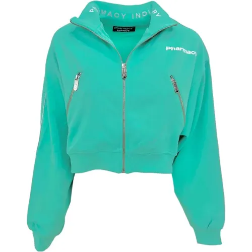 Full Zip Track Jacket with Logo Print , female, Sizes: M, S - Pharmacy Industry - Modalova