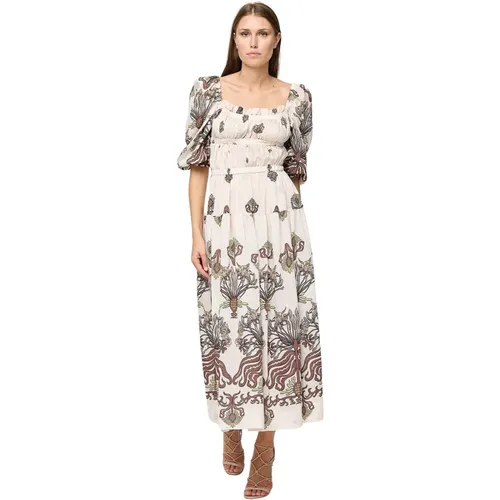 Ethnic Print Midi Dress , female, Sizes: S - Sabina Musayev - Modalova