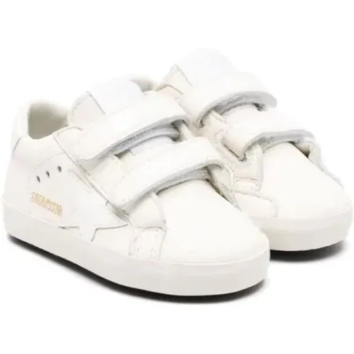 Weiße Ledersneaker mit Sternendesign - Golden Goose - Modalova