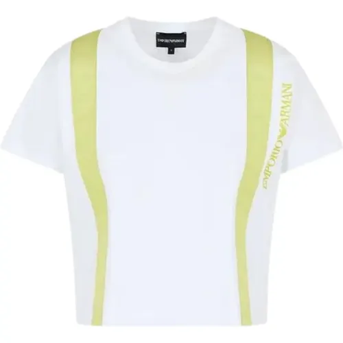 Damen Gros Grain Band T-shirt , Damen, Größe: M - Emporio Armani - Modalova