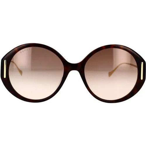 Round Oversized Sunglasses with GG Logo , female, Sizes: 57 MM - Gucci - Modalova