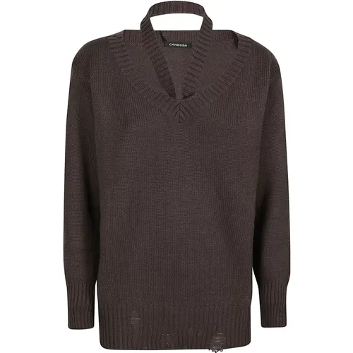 V-Ausschnitt Pullover Canessa - Canessa - Modalova