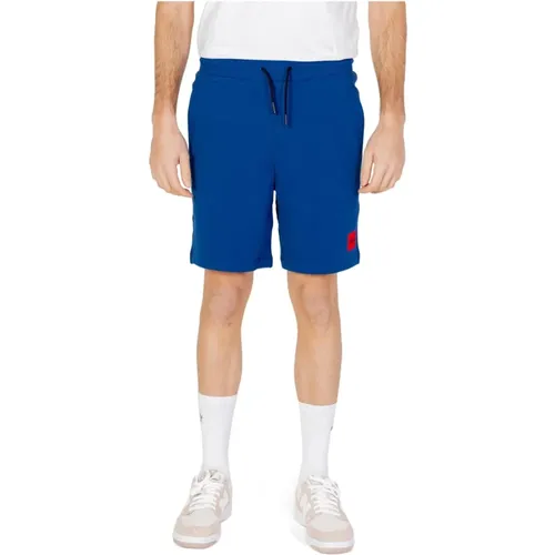 Blaue Baumwollshorts mit Taschen , Herren, Größe: XL - Hugo Boss - Modalova