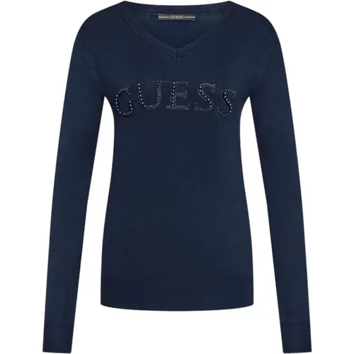 Rundhals T-Shirt , Damen, Größe: 105 CM - Guess - Modalova