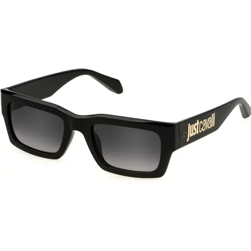 Stylische Sonnenbrille mit grauen Verlaufsgläsern,Schwarze Rauchverlauf-Sonnenbrille - Just Cavalli - Modalova